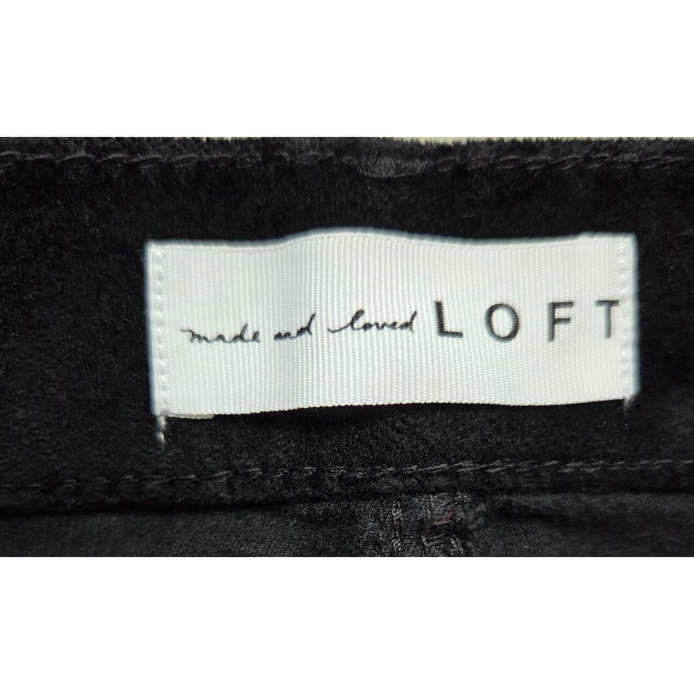 Women's LOFT Black Corduroy/velvet Skinny Pants US 4 - Picture 2 of 3